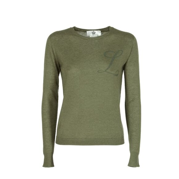 Dee Ocleppo Olive Green Cashmere Crew Neck Sweater Women Green Sweaters - Picture 1 of 7